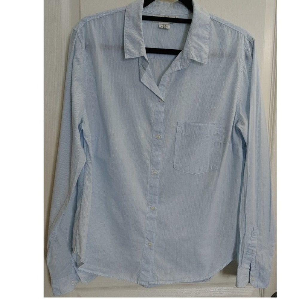 LOGG LONG SLEEVE LIGHT PIN STRIPE COLAR SHIRT (US 16)